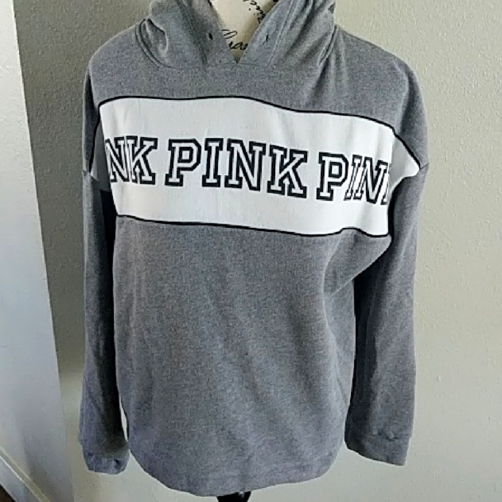 PINK Victoria's Secret Heather Gray Hoodie Small